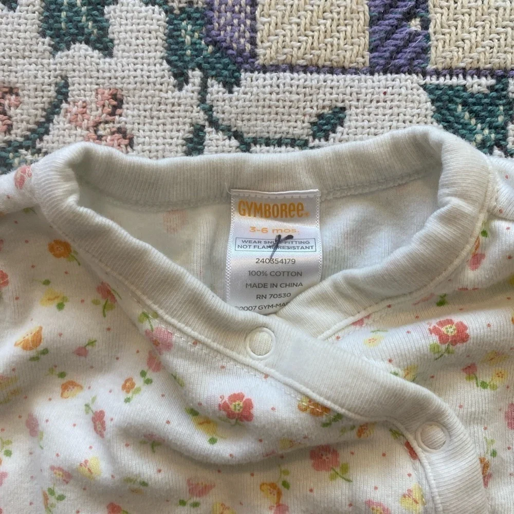 3/$15 SALE BUNDLE N SAVE Gymboree 3-6 Months Floral Footies Onesie